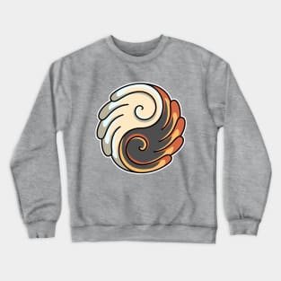 Yin Yang Angel and Demon Wings Crewneck Sweatshirt